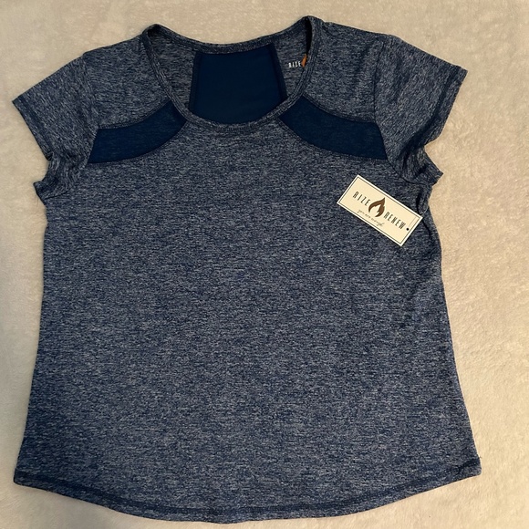Rize Renew Women Short Sleeve Mesh Trim Activewear Performance Top Size M - Picture 1 of 3